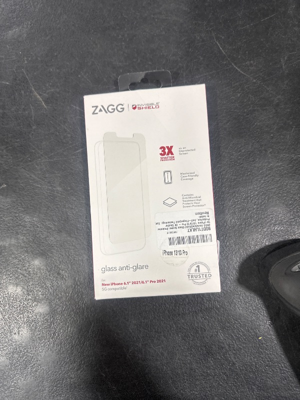 Photo 1 of ZAGG InvisibleShield Glass Screen Protector for iPhone 16e/ 14/13/ 13 Pro - 3X Shatter Protection, Anti-Fingerprint Technology, Easy to Install