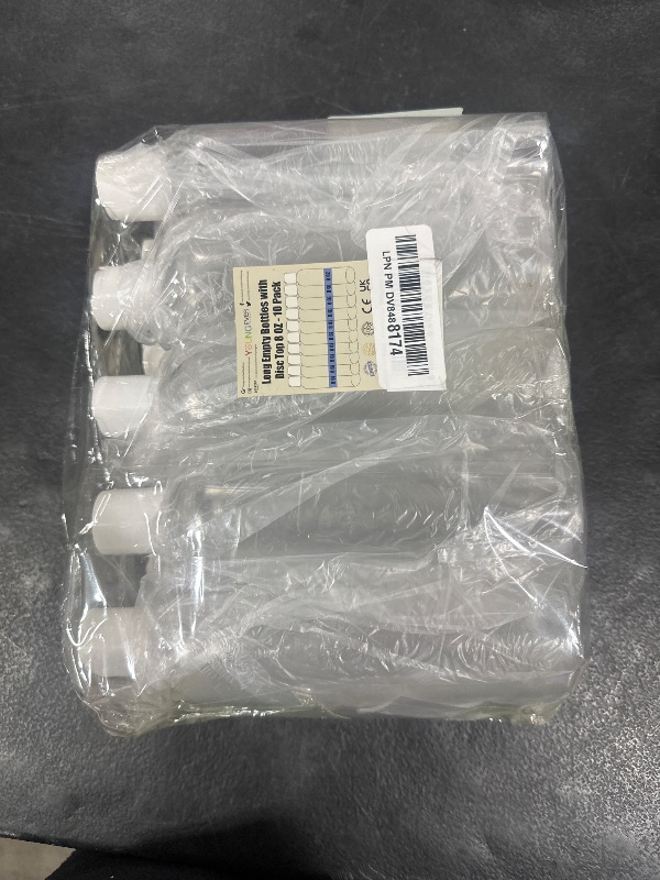 Photo 1 of Youngever 10 Pack Plastic Pump Bottles 8 Ounce, Clear Refillable Plastic Pump Bottles (Clear Bottle with White Pump)