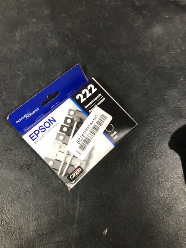 Photo 1 of Epson 222 Claria Ink Standard Capacity Black Cartridge (T222120-S) Works with Workforce WF-2960, Expression XP-5200