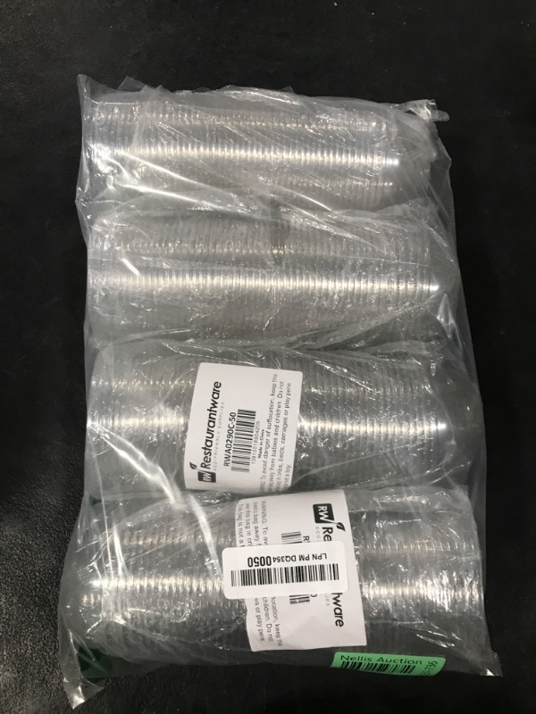 Photo 1 of LIDS ONLY: Dome-Shaped Lids, 200 Transparent Plastic Lids For 5 Ounce Coppetta To Go Cups - Cups Sold Separately, Disposable, Clear Plastic Dessert Cups Lids, For Dessert Takeaways- Restaurantware