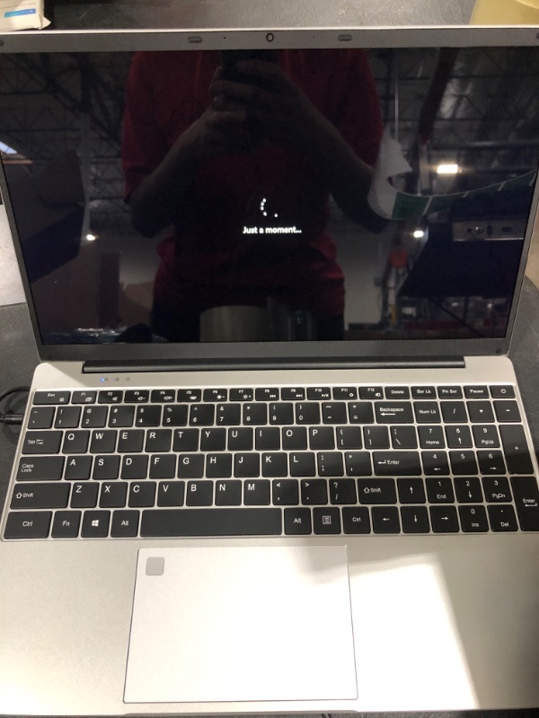 Photo 1 of VGKE 15.6" Laptop Computer, Full HD 1920 * 1080p Laptop with Backlit Keyboard, Celeron Quad-Core J4125 Processor, 12GB DDR4 RAM 256GB SSD, Webcam, Fingerprint Reader, Silver