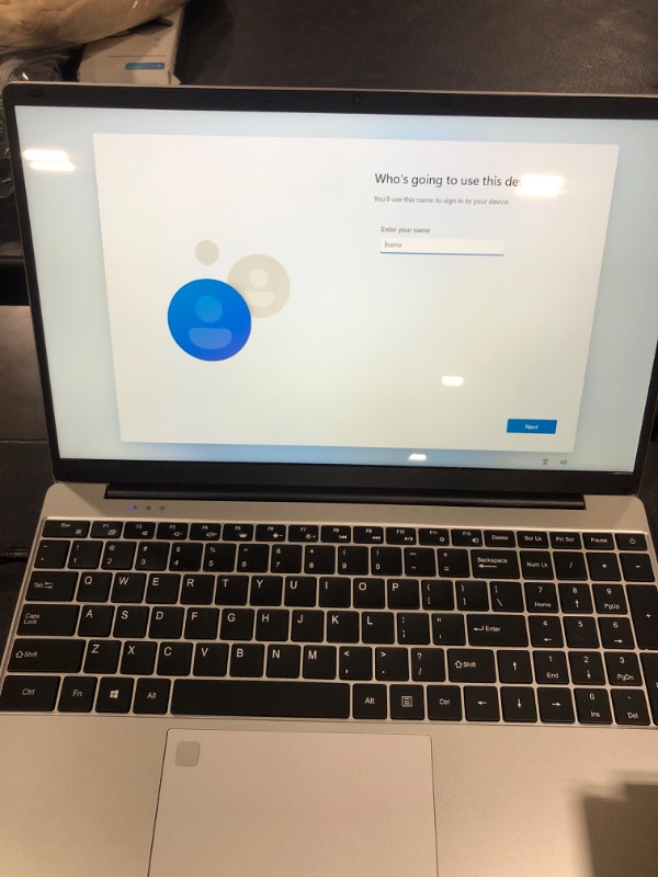 Photo 1 of VGKE 15.6" Laptop Computer, Full HD 1920 * 1080p Laptop with Backlit Keyboard, Celeron Quad-Core J4125 Processor, 12GB DDR4 RAM 256GB SSD, Webcam, Fingerprint Reader, Silver