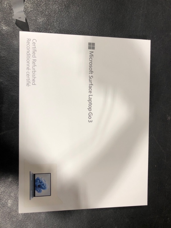 Photo 1 of Microsoft Surface Laptop Go 3 (2023) - 12.4-inch Touchscreen, Intel i5-1235U, 8GB RAM, 256GB SSD, Windows 11, Ice Blue (Renewed)