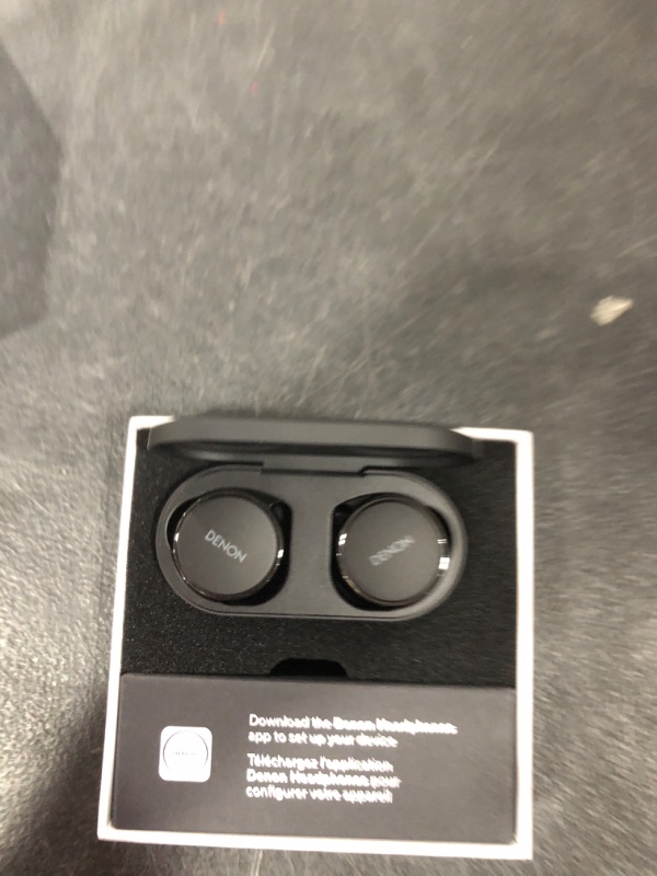 Photo 1 of Denon PerL Pro True Wireless Earbuds - Adaptive Active Noise Cancelling, Personalized Sound with Masimo Adaptive Acoustic Technology, Spatial Audio, Long-Lasting Battery, Wireless Charging, Black