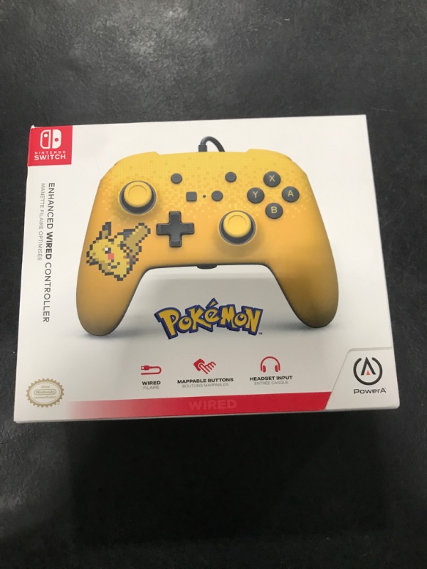Photo 1 of PowerA Pokemon Enhanced Wired Controller for Nintendo Switch - Pixel Pikachu, Gamepad, Wired Video Game Controller, Gaming Controller - Nintendo Switch