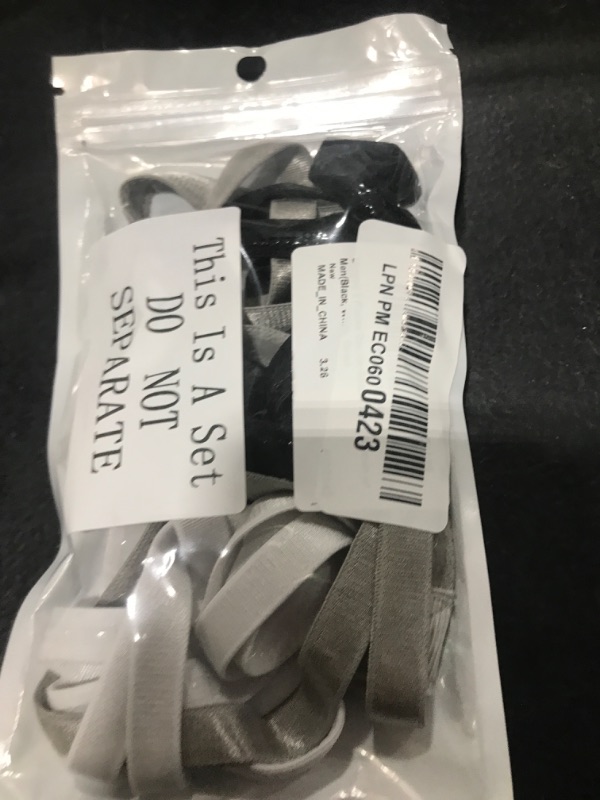 Photo 1 of Shappy 3 Pieces Double-Straps Sport Headbands Elastic Hairband Non-Slip Sweatband for Women or Men(Black, White, Grey)