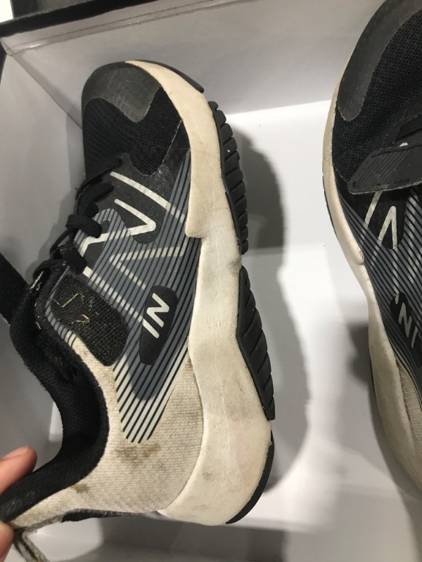 Photo 1 of New Balance Kid's Rave Run V2 Hook & Loop Running Shoe, Black/White, 1 Little Kid