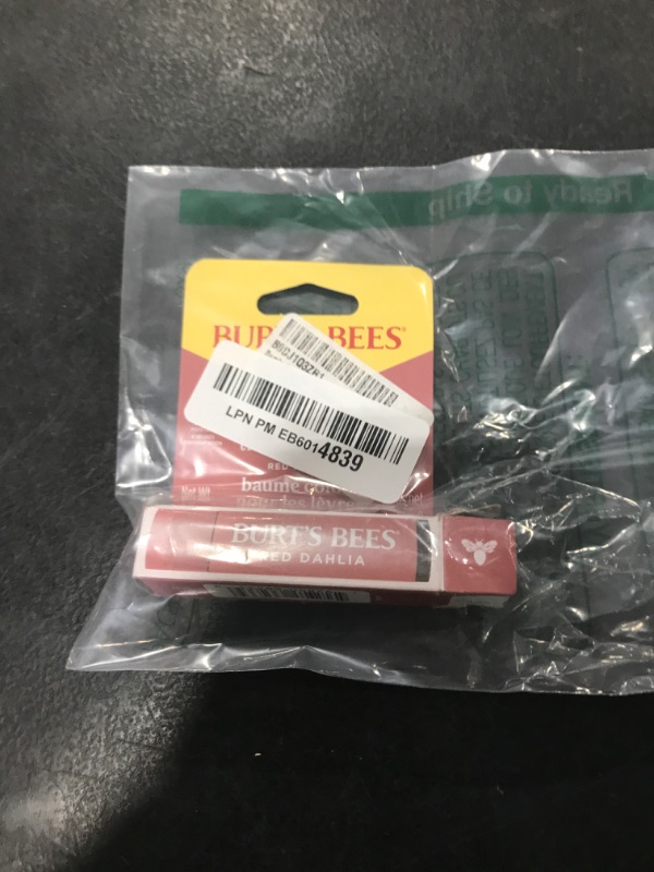Photo 1 of Burt's Bees Lip Tint Balm, Long Lasting 2 in 1 Duo Tinted Balm Formula, Color Infused with Hydrating Shea Butter for a Natural Looking Buildable Finish, Red Dahlia, 1 Tube