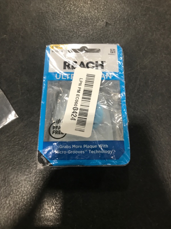 Photo 1 of REACH Ultraclean Dental Floss, Mint, Plaque Remover for Teeth, Shred Resistant, Waxed, Easy on Gums & Teeth, Mint, Oral Care, PFAS Free, for Adults & Kids, 1 Pack, 30 yd
