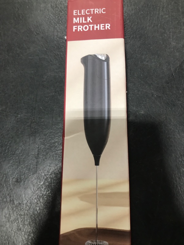 Photo 1 of Frother Handheld, Milk Frother for Coffee, Battery Operated Drink Mixer for Matcha and More, Handheld Electric Mini Whisk Small Hand Mixers, Frappe Maker, Black
