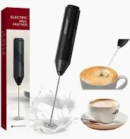 Photo 1 of Frother Handheld, Milk Frother for Coffee, Battery Operated Drink Mixer for Matcha and More, Handheld Electric Mini Whisk Small Hand Mixers, Frappe Maker, Black
