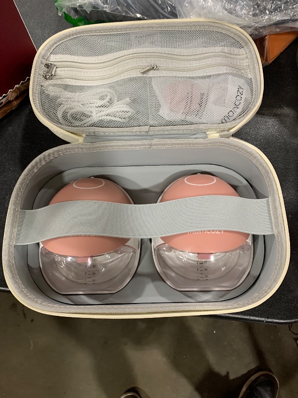 Photo 1 of Momcozy Breast Pump Hospital-Grade, Hands Free Breast Pump App with Leak-Proof DoubleFit Flange, Personalized Multi-Modes & 15 Levels, 2 Count