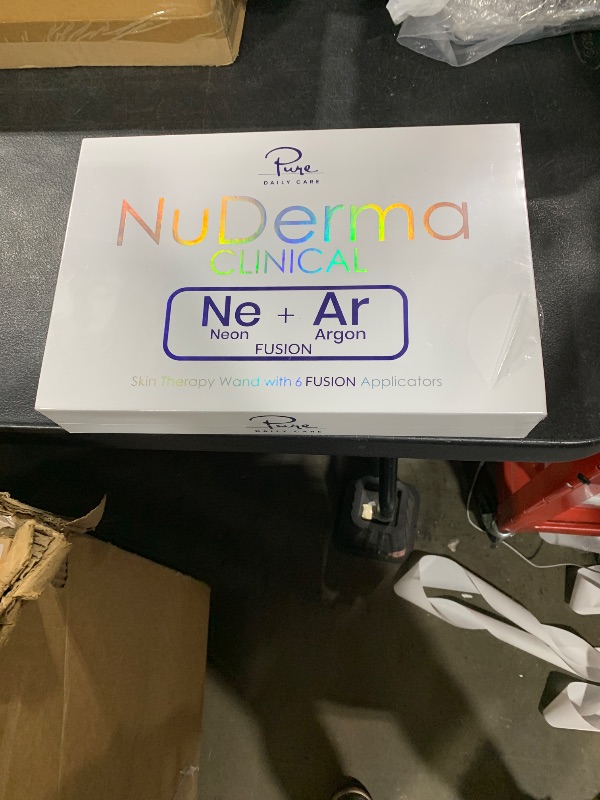 Photo 1 of NuDerma Clinical Skin Therapy Wand - Portable Skin Therapy Machine w 6 Fusion Neon + Argon Wands – Anti Aging - Clarifying - Skin Tightening & Radiance - Wrinkle Reducing