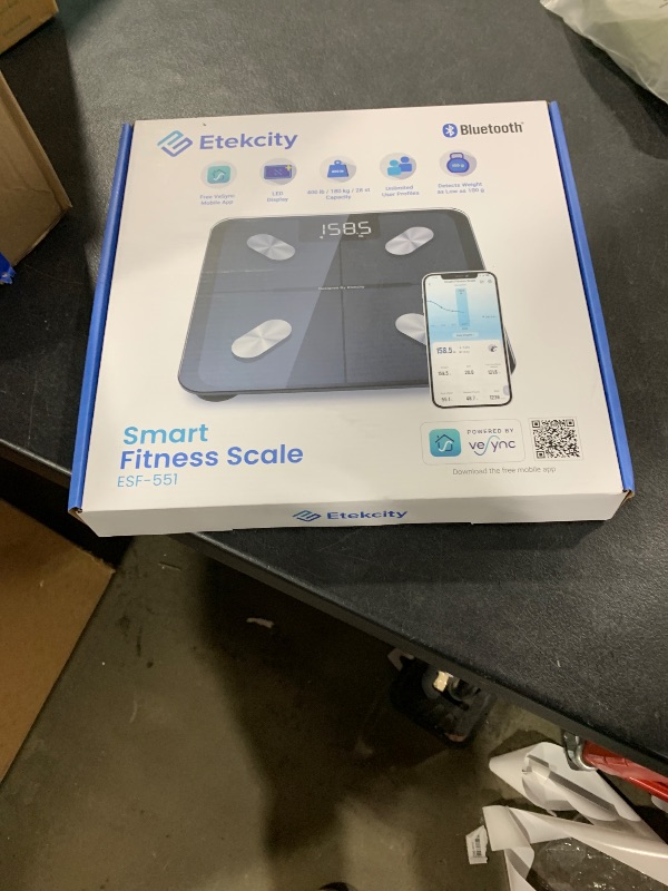 Photo 1 of Etekcity Smart Scale for Body Weight FSA HSA Store Eligible, Bathroom Digital Weighing Scale with BMI, Body Fat, Muscle Mass, Accurate Bluetooth Home User Health Equipment Sync Apps