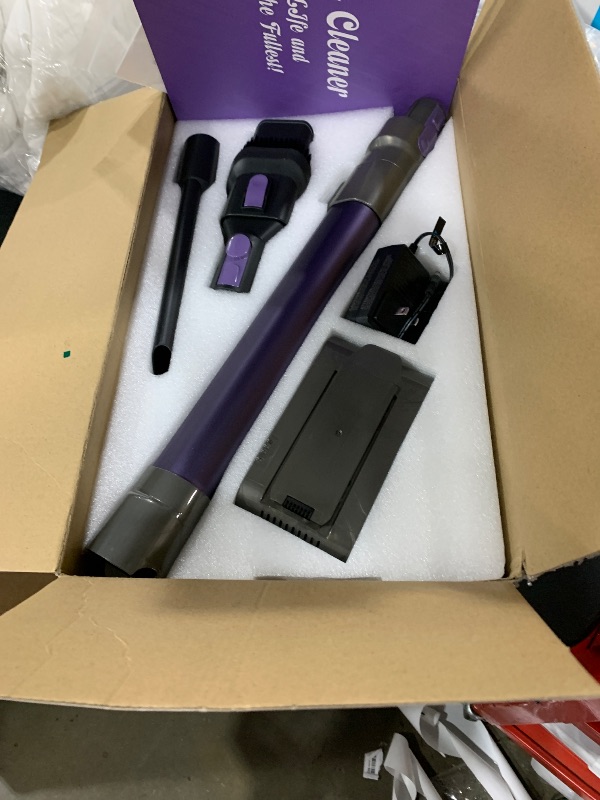 Photo 1 of WLOTPO Vacuum Cleaners for Home,Cordless Vacuum Cleaner with Powerful Suction,Stick Vacuum Cleaner Rechargeable,Up to 35 Mins,Lightweight Vacuum for Pet Hair,Carpet,Floor(Purple)