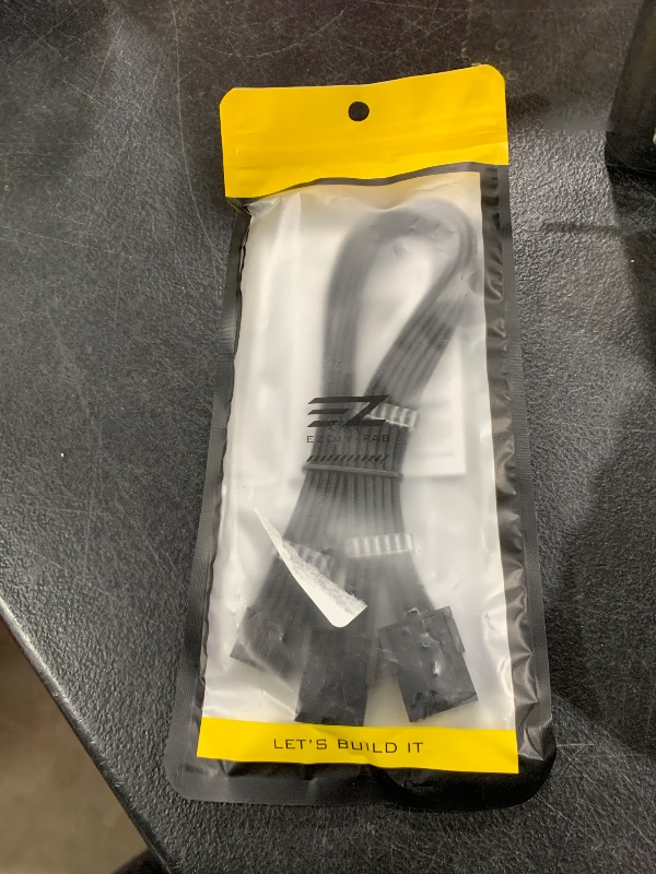 Photo 1 of EZDIY-FAB RTX 3000 Series 12 Pin to Dual 8 Pin PCIe Sleeved Extension Cable 300 MM- Connector for NVIDIA Ampere GEFORCE RTX 3060ti 3070 3080 FE Funder Edition- Black