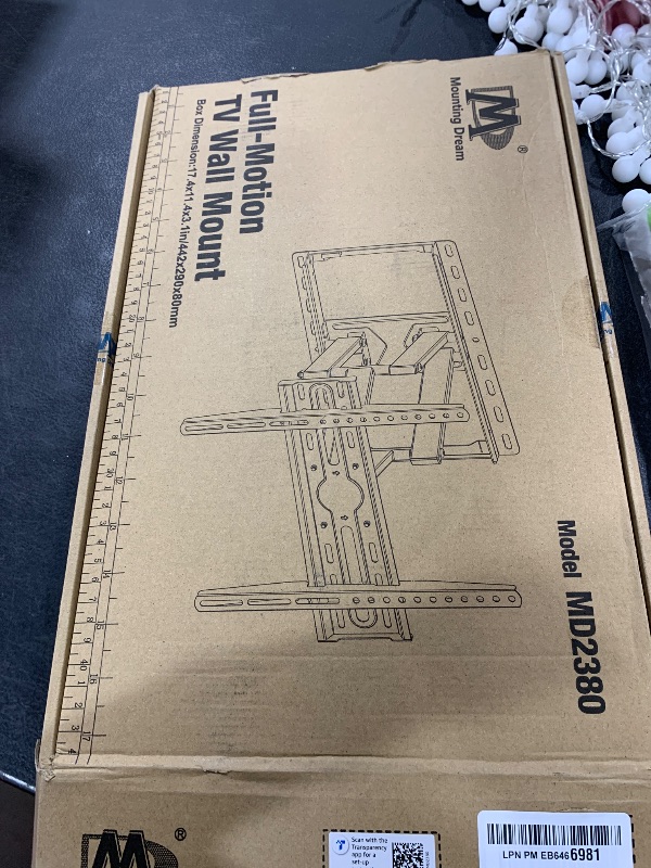 Photo 1 of Mounting Dream TV Wall Mount for 32-65 Inch Television,Mount with Swivel and Tilt, Full Motion Bracket with Articulating Dual Arms, Fits 16inch Studs, Max VESA 400X400 mm, 99lbs, MD2380