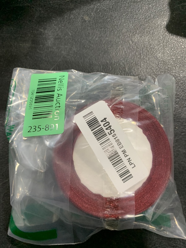 Photo 1 of Luomorgo 1 1/2 Inch Satin Ribbon, 25 Yards Burgundy Satin Ribbon, Fabric Ribbon for Gift Wrapping, Craft, Wedding, Birthday Party Decorations