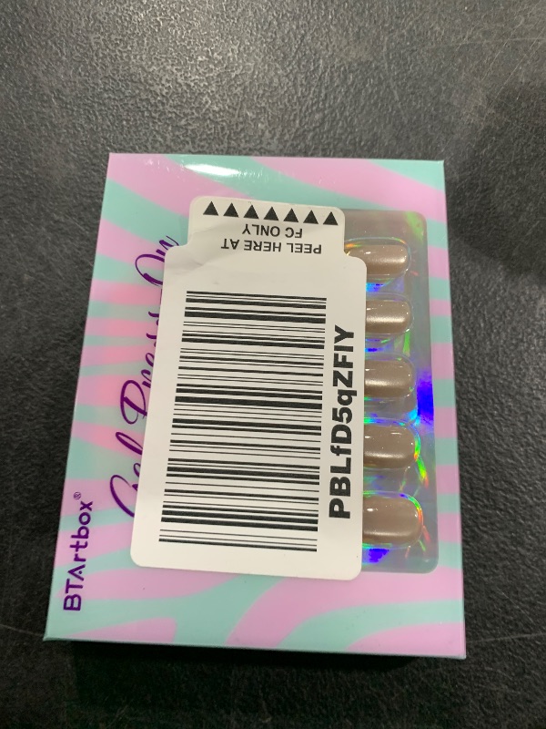 Photo 1 of BTArtbox Press On Nails Almond - French Tip Press On Nails with 3D Sculpting Metallic Design, Medium Glue On Nails in 15 Sizes, Steelheart