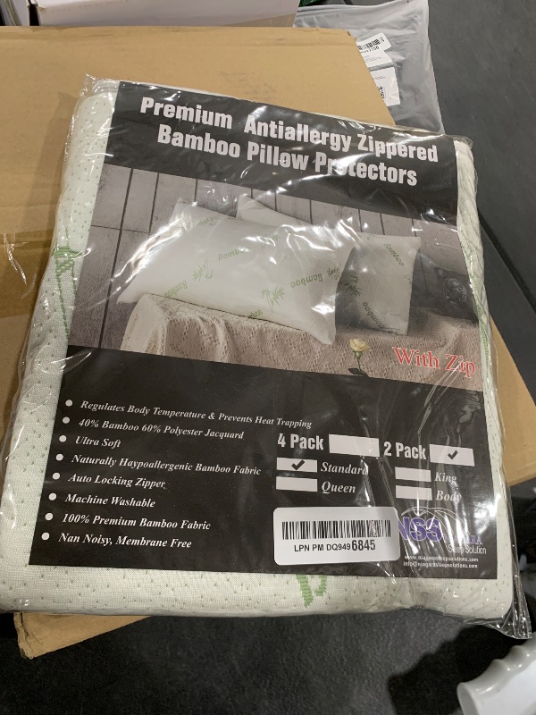 Photo 1 of Cloud-Like Pillow Protectors with Zipper Standard Size - Breathable Cooling Pillow Covers for Hot Sleeprers - 100% Resistant to Stains, Dust & Dirt (Green 2-Pack)