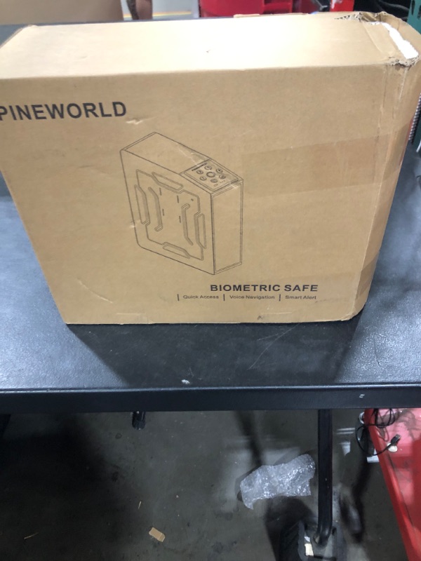 Photo 1 of Pineworld  Safe For Handgun, Biometric Slider Bedside Handgun Safe, Pistol Lock Case for Nightstand,Sliding Door Hand Gun Safe for Pistol -with 3 Quick Access Fingerprint, PIN Code, KEY