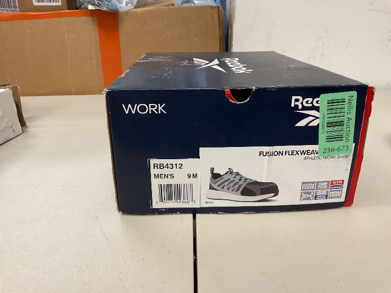 Photo 1 of Reebok Work Men's RB4312 Fusion Flexweave Safety Composite Toe Athletic Work Shoe Grey and White, 9