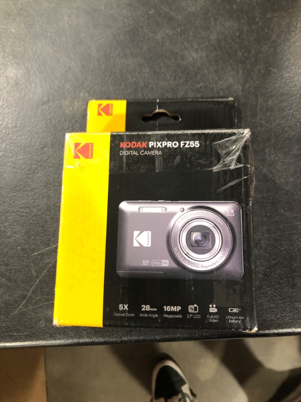Photo 1 of KODAK PIXPRO FZ55-BL 16MP Digital Camera 5X Optical Zoom 28mm Wide Angle 1080P Full HD Video Li-Ion Battery 2.7" LCD Vlogging Camera (Blue)