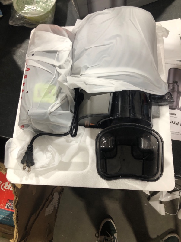 Photo 1 of Cold Press Juicer, Masticating Juicer with 5.4" Wide Feed Chute, 350w Slow Juicer Machines Fit Whole Vegetables and Fruits with High Juice Yield, Easy to Clean (Black)