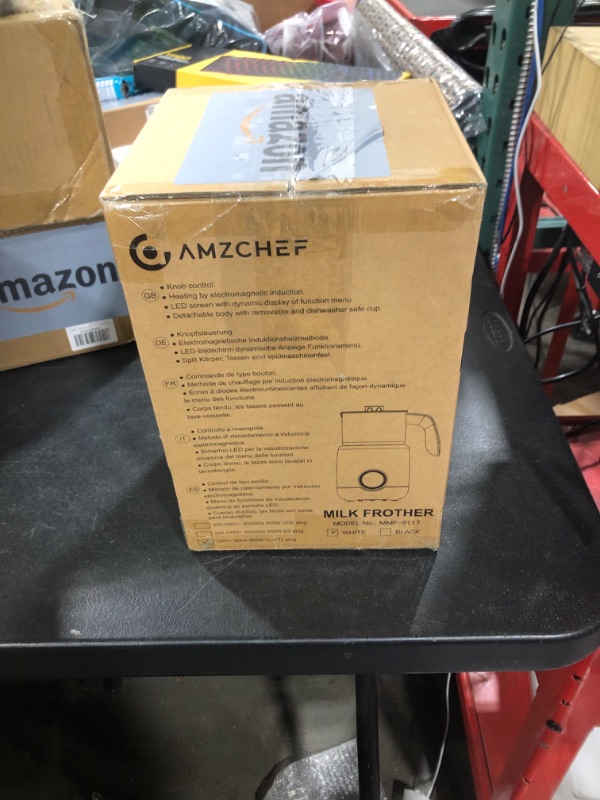 Photo 1 of AMZCHEF 8-IN-1 Milk Frother and Steamer 550 Watts, 21 oz Split Stainless Steel Automatic Steamer, Milk's Warmer for Latte, Cappuccino, Hot and Cold Froth, Heated Milk, Hot Chocolate, Baby Food silver