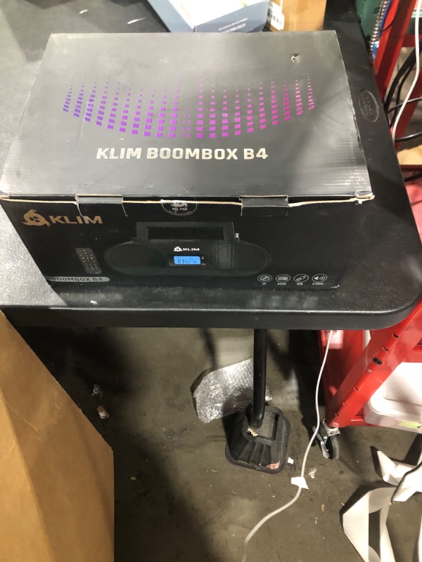 Photo 1 of KLIM Boombox B4 CD Player Portable Audio System - New - AM/FM Radio with CD Player MP3 Bluetooth AUX USB - Wired & Wireless Mode Rechargeable Battery - Remote Control Autosleep Digital EQ