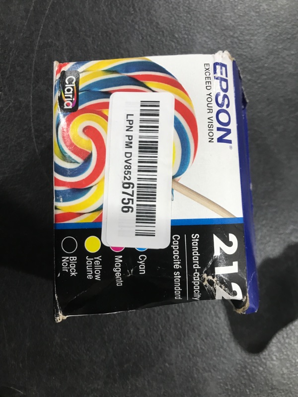 Photo 1 of EPSON 212 Claria Ink Standard Capacity Black & Color Cartridge Combo Pack (T212120-BCS) Works with WorkForce WF-2830, WF-2850, Expression XP-4100, XP-4105