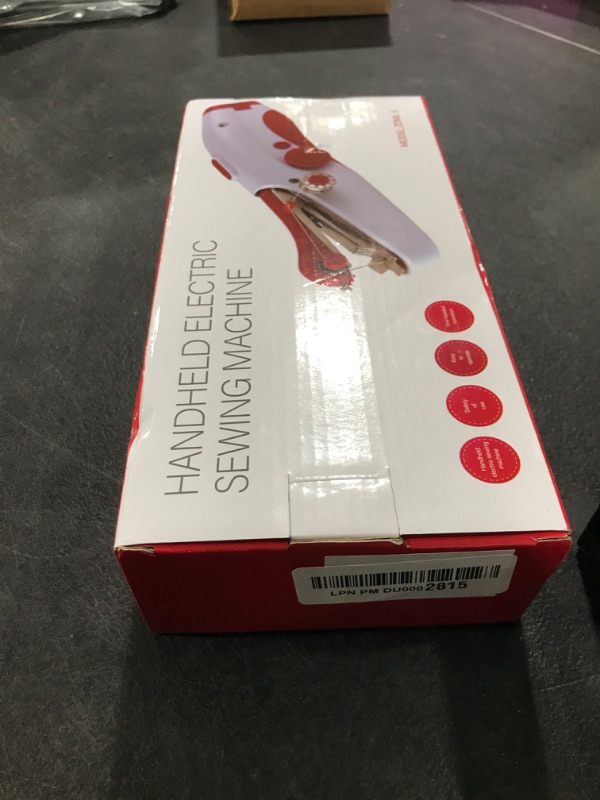 Photo 1 of Handheld Sewing Machine, Mini Portable Electric Sewing Machine for Beginners Adult, Fast Stitch Suitable for Fabrics, Clothes, DIY Home Travel