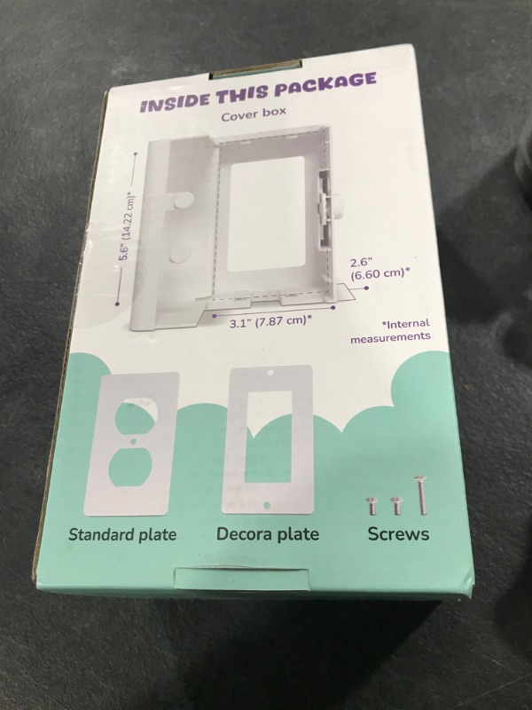 Photo 1 of Baby Safety Outlet Cover BOX [Patent Pending] Double Lock for Much Better Toddler Proofing, Easier Operation, Simple 3 Step Install with Included Screws. Provides Extra Space Inside for Plugs,Adapters