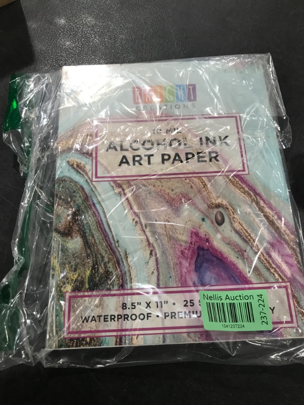 Photo 1 of Bright Creations Alcohol Ink Paper Pad - 8.5 x 11 Inches White, for Art Painting & Crafts - Pack of 25 - Alcohol Inks