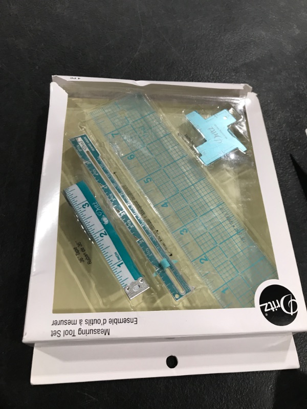 Photo 1 of Dritz Set, 4 pcs Measuring Tools, Teal