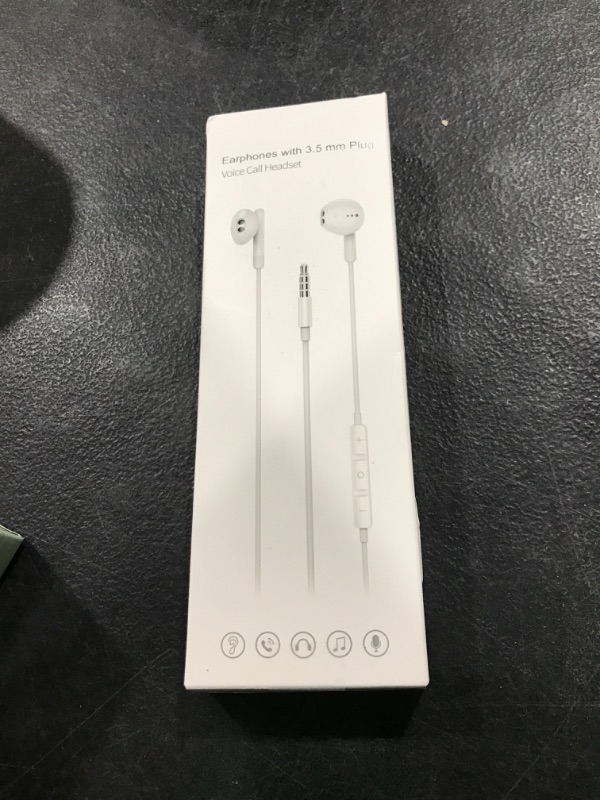 Photo 1 of Kimwood Wired Earbuds with Microphone, Wired Earphones in Ear Headphones HiFi Stereo, Powerful Bass and Crystal Clear Audio, Compatible with iPhone, iPad, Android, Computer Most with 3.5mm Jack