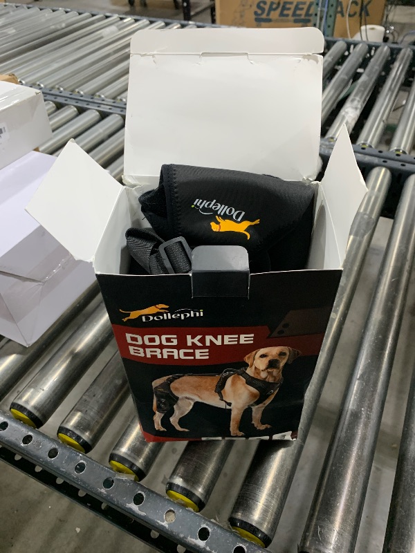 Photo 1 of Dollephi Dog Knee Brace for Torn acl hind Leg with Adjustable Hinge Stabilizer Left Leg (XL)