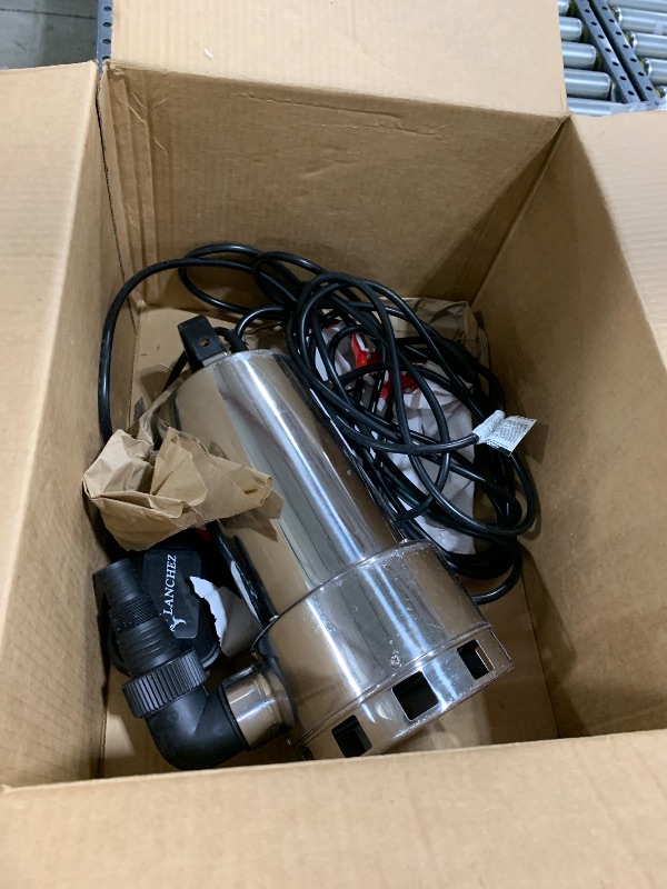 Photo 1 of LANCHEZ 1.6 HP Stainless Steel Submersible Water Pump 5500GPH High Flow with Float Switch Long Cord, Sump Pump 