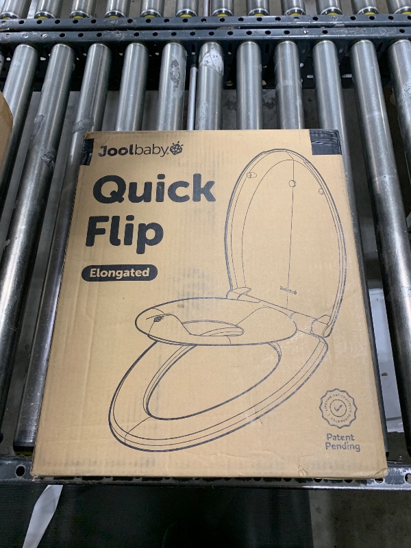 Photo 1 of Quick Flip Elongated Toilet Seat with Built-In Potty & Splash Guard for Toddler Training, Slow Close - Jool Baby