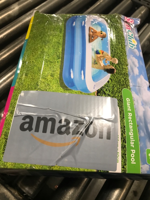 Photo 1 of Outraveler Inflatable Kiddie Swimming Pool, Rectangular, 79"x59"x20", 116 Gallons, Outdoor, Backyard Family Recreational Activities with Kids and Toddlers