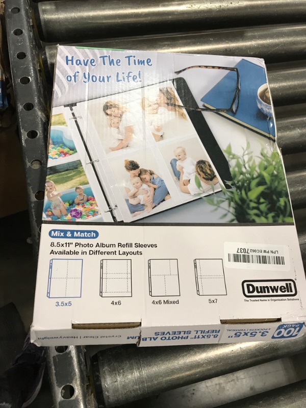 Photo 1 of Dunwell Photo Sleeves for 3-Ring Binder, (3.5x5, 100 Pack) for 800 Pictures, Each Photo Page Holds 8 Pictures or 4 Seed Packets, Acid-Free Poly Plastic 3.5 x 5 Album Refill Pages