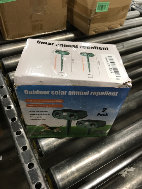 Photo 1 of Cat Repellent Outdoor, Deer Squirrel Repeller Devices, Solar Ultrasonic Coyote Deterrent with Motion Sensor to Scare Dog Raccoon Rabbit Out of Garden, Skunk Repellent for Yard(2Pack)