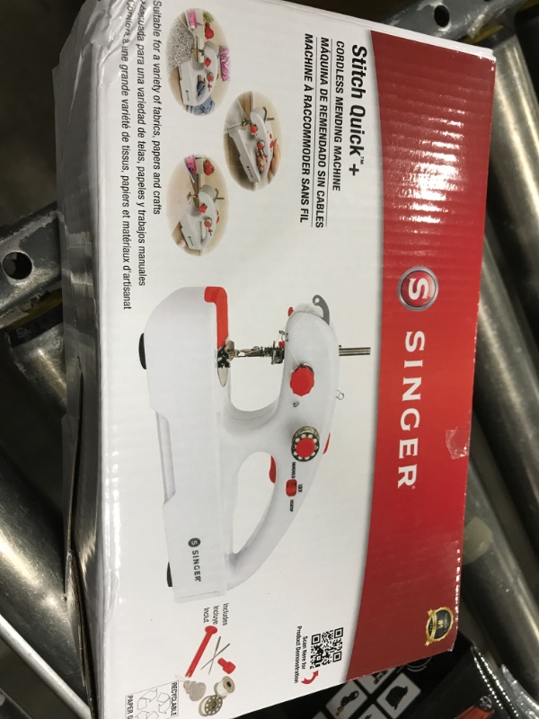 Photo 1 of SINGER Stitch Quick + Portable Cordless Mending Machine Bundles (Two Thread Stitch Quick +)