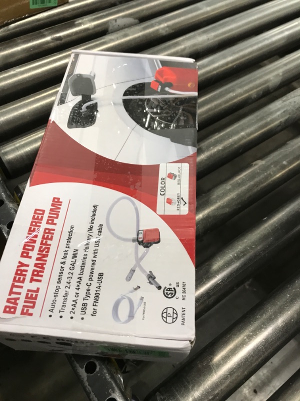 Photo 1 of Automatic Fuel Transfer Pump with Auto-Stop, 51'' Extra Long Hose, 3.2 Gallon per Min, Battery or USB Powered, 4 Can Adapters, Fast and Safe Portable Gas Can Pump for Oil, Diesel,Gasoline.