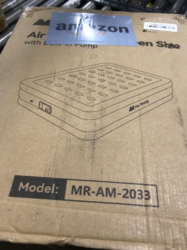 Photo 1 of Mr.Young Queen Air Mattress with Built in Pump, 18" Raised Luxury Blow up Mattress, Colchones Inflables in 2 Mins Self-Inflation/Deflation, Air Bed for Guests and Home, Camping, 650lb MAX