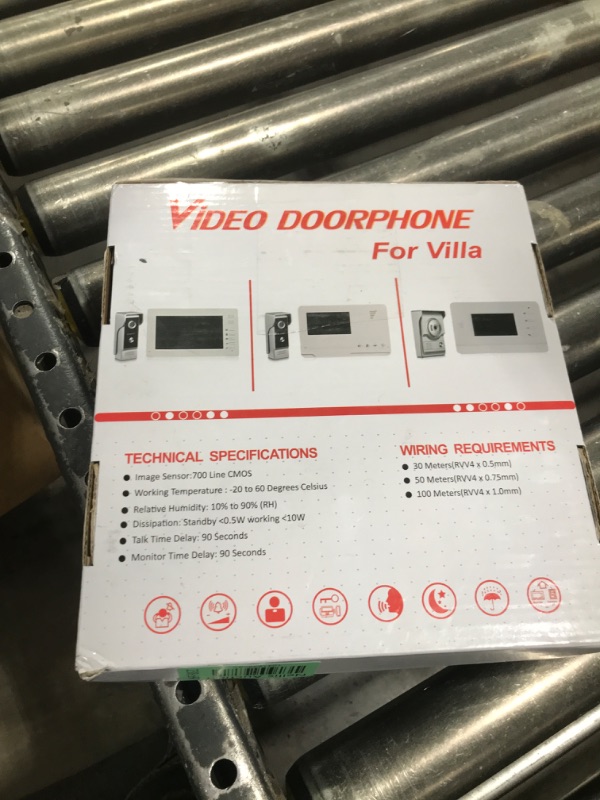 Photo 1 of AMOCAM Wired Video Intercom System, 7 Inches Video Doorbell Door Phone System, HD Camera Kits Support Unlock, Monitoring, Dual-Way Intercom for Villa Home Office Apartment