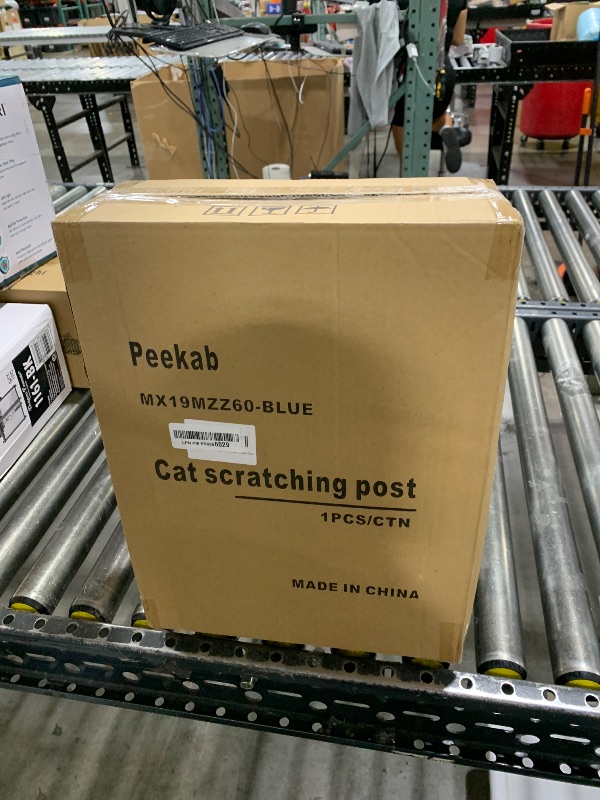 Photo 1 of PEEKAB Cat Scratching Post Kitten Sisal Scratcher Tree with Tracks Toy Balls for Indoor Cats and Kittens 25 inches