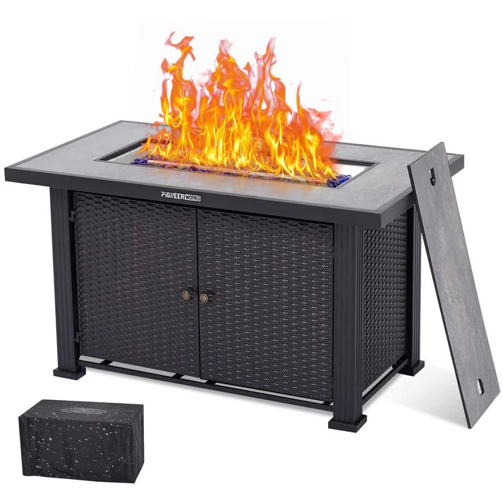 Photo 1 of GARVEE 44? Propane Fire Pit Table 50,000 BTU Outdoor Rectangle Table