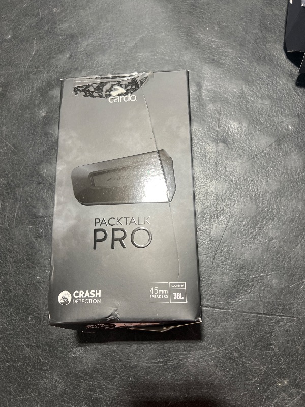 Photo 1 of CARDO PACKTALK PRO Motorcycle Helmet Communication System Intercom, Crash Detection, Auto On/Off, Air Mount, 45mm Speakers