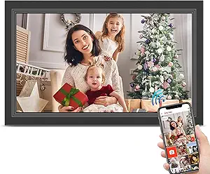 Photo 1 of FRAMEO Digital Picture Frame- 15.6inch Digital Photo Frame with 1920 * 1080 IPS Touch Screen HD Disply,Built-in 32GB Storage,Wall-Mounted,Digital Frame Share Photos and Videos via Frameo App